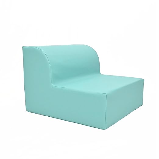 Children's Factory Library Lounger, Flexible Seating Classroom Furniture, Comfy Kids Chairs, Aqua, Single Lounger