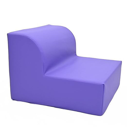 Children's Factory Library Lounger, Flexible Seating Classroom Furniture, Comfy Kids Chairs, Purple, Single Lounger
