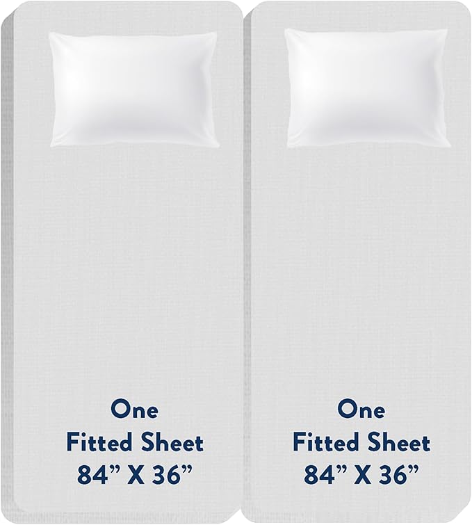 Bare Home Bed-in-A-Bag 8 Piece Comforter & Sheet Set - Split California King - Goose Down Alternative - Ultra-Soft 1800 Premium Bedding Set (Split Cal King, Light Grey/Grey)