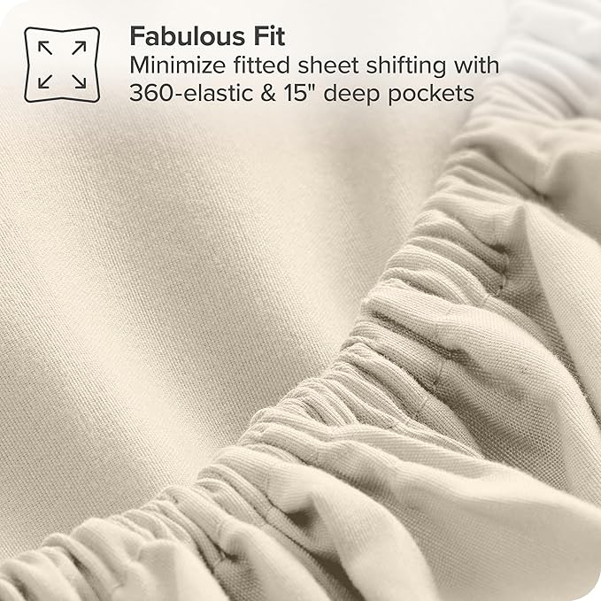 Bare Home Bed-in-A-Bag 7 Piece Comforter & Sheet Set - Full - Goose Down Alternative - Ultra-Soft 1800 Premium - Bedding Set (Full, Taupe/Sand)