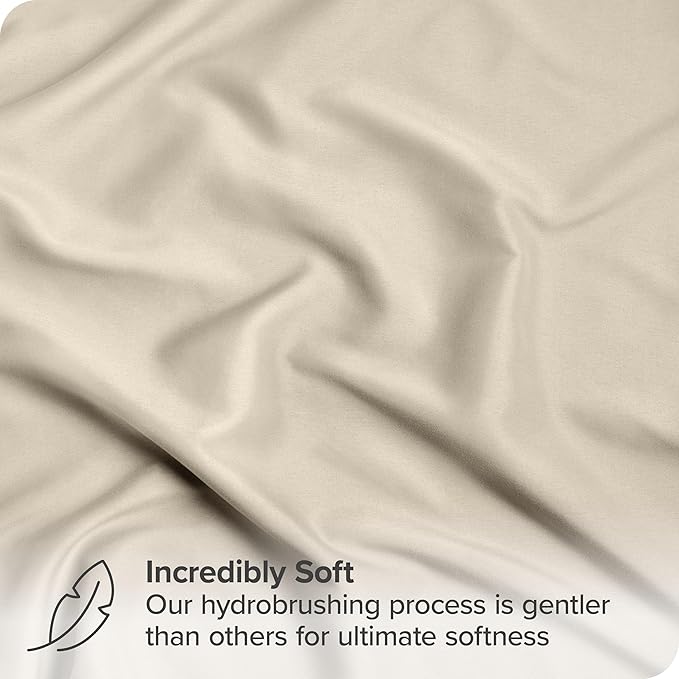 Bare Home Bed-in-A-Bag 7 Piece Comforter & Sheet Set - Full - Goose Down Alternative - Ultra-Soft 1800 Premium - Bedding Set (Full, Taupe/Sand)